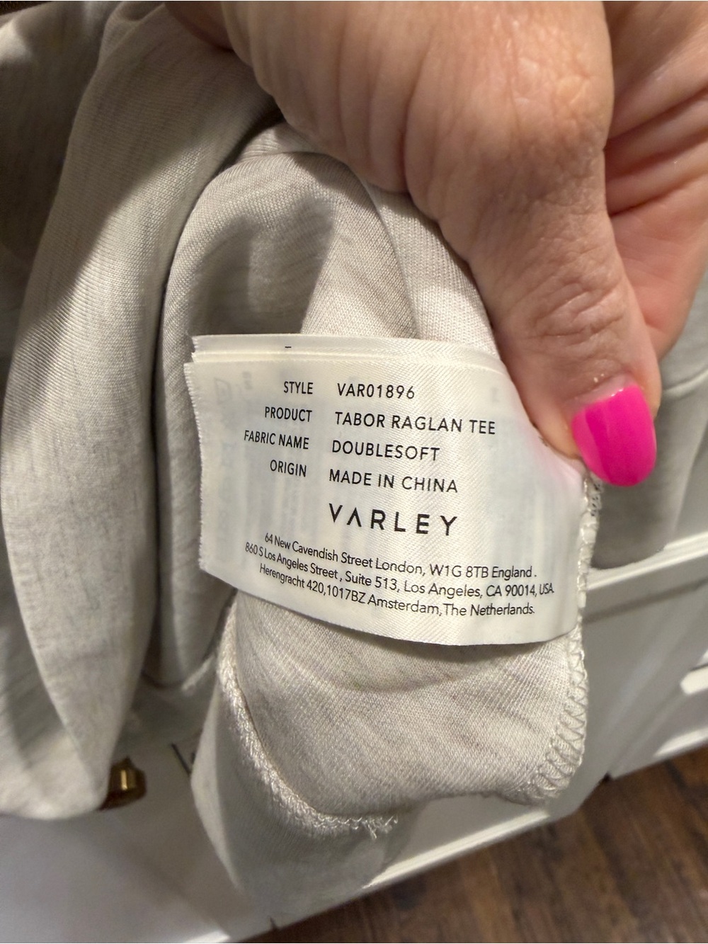 Varley Tabor Raglan Tee Size M - Picture 3 of 6